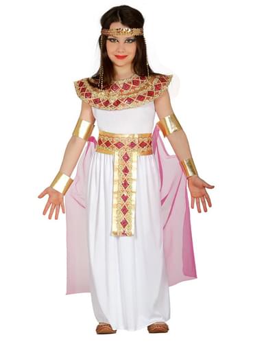 Costume da bambina Cleopatra egiziani dea antico regina toga costume
