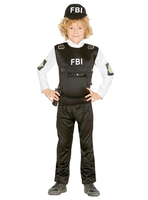 Indirect Machu Picchu komedie Politie FBI Kostuum voor kinderen. Volgende dag geleverd | Funidelia