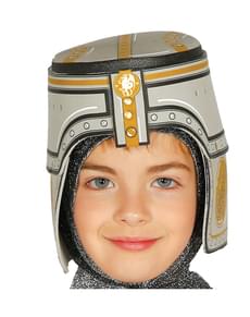 Capacete de cavaleiro medieval infantil