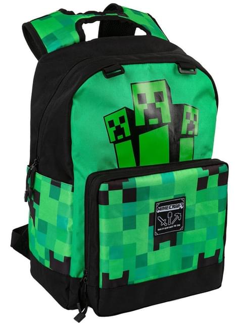 Black And Green Minecraft Creeper Backpack Official For Fans Funidelia