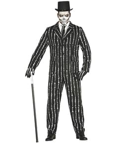 Traje de huesos de esqueleto para hombre