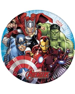 8 Avengers Tallerkener (20cm) - Mighty Avengers