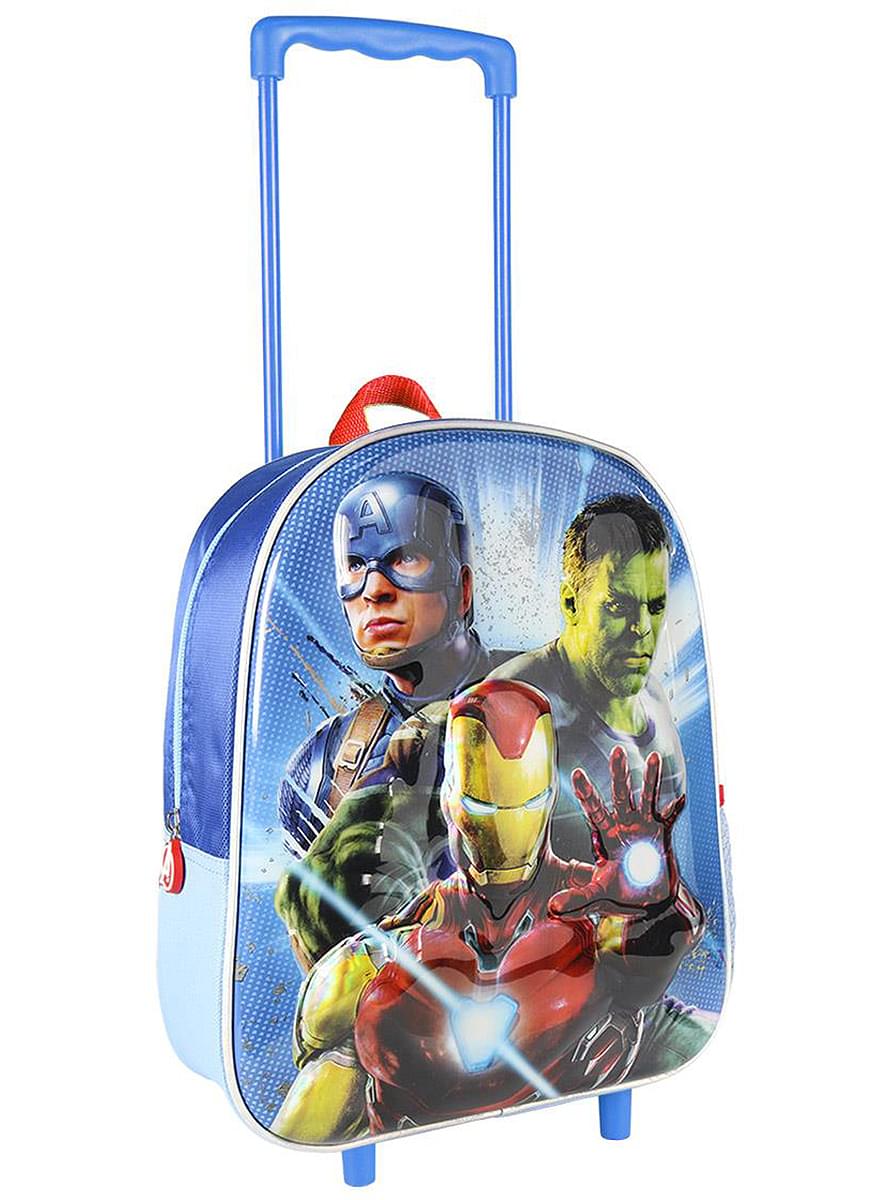 Металлизированный рюкзак 3D Avengers с колесами