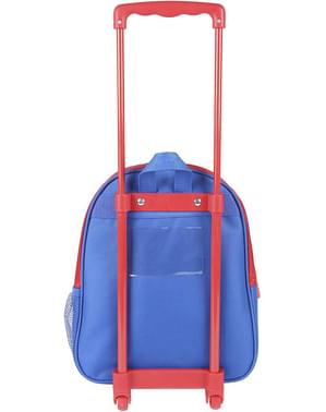 Mochila com rodas 3D Homem Aranha metalizada