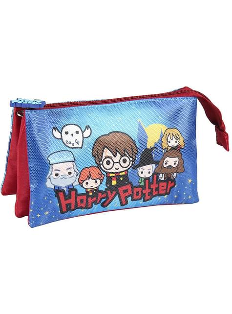 Estojo Harry Potter com três compartimentos