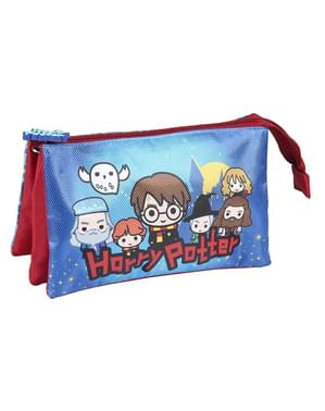 Estojo Harry Potter com três compartimentos