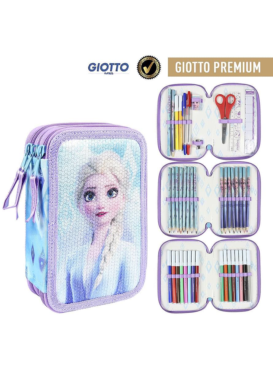 Frozen 2 Pencil Case with 3 Compartments - Disney