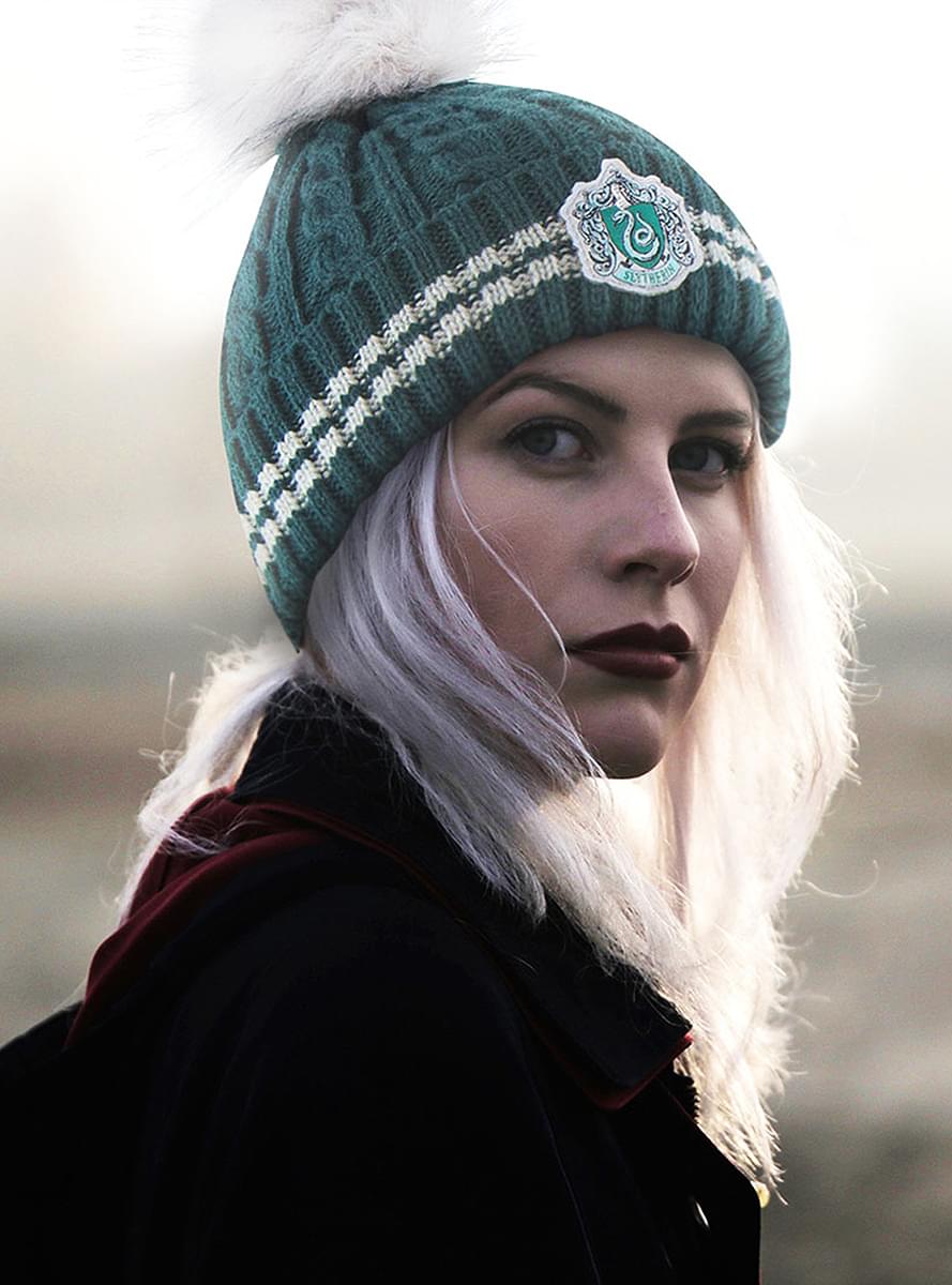 Slytherin Beanie hat with Pompom - Harry Potter