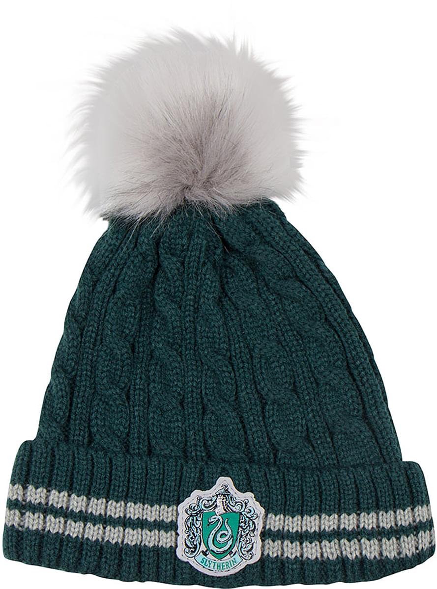 Slytherin Beanie hat with Pompom - Harry Potter