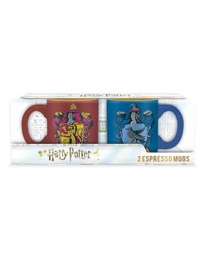 2 Gryffindor och Ravenclaw Espresso muggar - Harry Potter