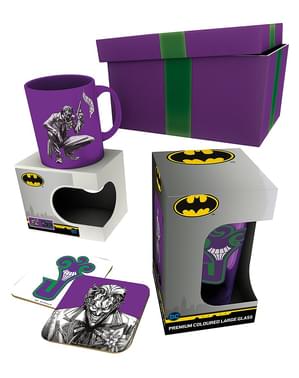 Coffret cadeau Joker: mug, verre, dessous de verres