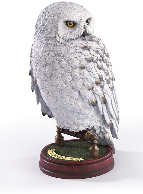 Figurine en carton taille réelle Hedwige la chouette blanche vue de profil  Film Harry Potter 74 CM