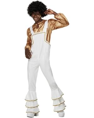 Muški bijeli disko kostim iz 70-ih