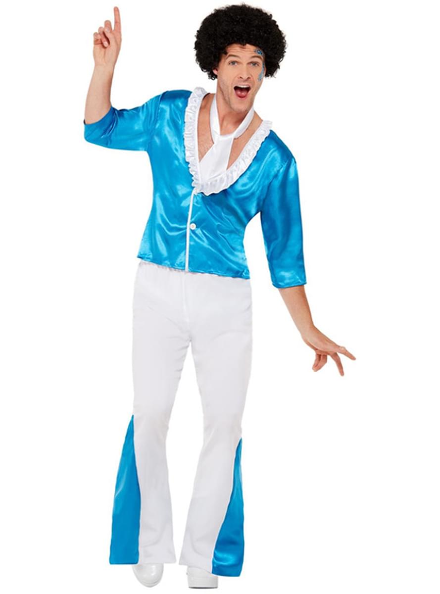 Disfraz años 70 disco blanco para hombre
