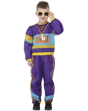 80s Costume for Boys in Purple