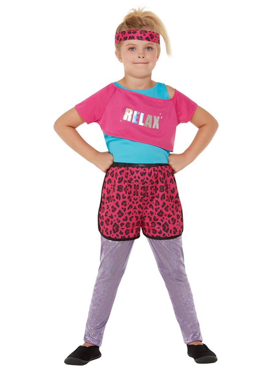 Costume aerobica anni '80 per bambina