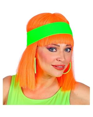 Fascia per capelli color verde fluorescente
