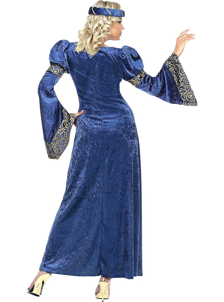 Disfraz renacentista azul para mujer