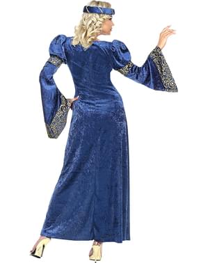 Blauw Renaissance kostuum voor vrouwen