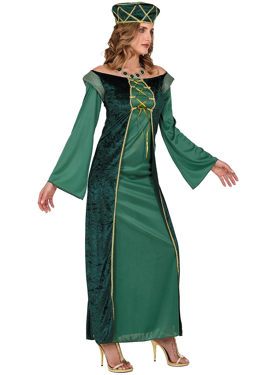 Costume da principessa medievale verde