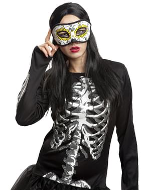 Antifaz de muerte mexicana para mujer
