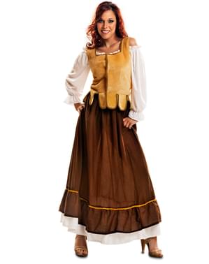 Moterų viduramžių Innkeeper kostiumas