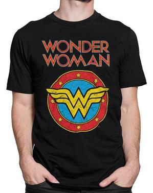 Vintažo Wonder Woman marškinėlių logotipas