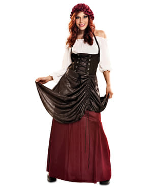 Srednjovjekovna konobarica u konobi Kostim