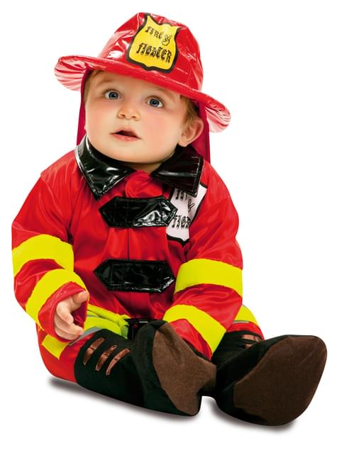 Baby S Brave Fireman Costume Express Delivery Funidelia