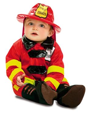Costum de pompier curajos pentru bebeluși