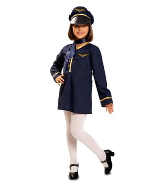 Disfarce de piloto para menina