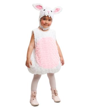 Kaninkostume i plys til børn