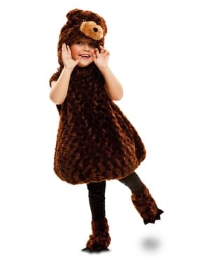 Costume da orso bruno di peluche infantile