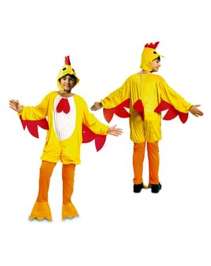 Çocuklar tavuk tavuk kostümü
