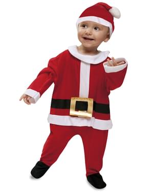 Fato de Pai Natal de veludo para bebé
