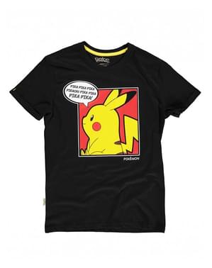 Camiseta de Pikachu negra para mujer - Pokémon