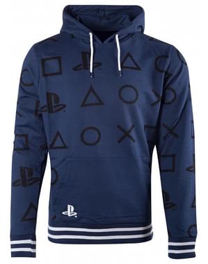 Playstation Hoodie i blått