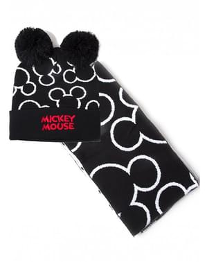 Conjunto de gorro e cachecol Mickey Mouse