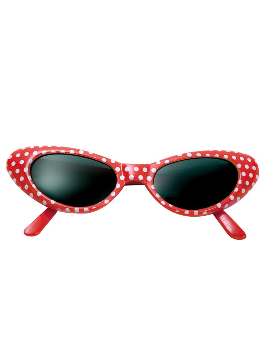 Adult's 1950s Red-Rimmed Sunglasses