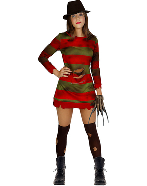 Freddy Krueger Kostume til Kvinder i Plus Størrelse - A Nightmare on Elm Street