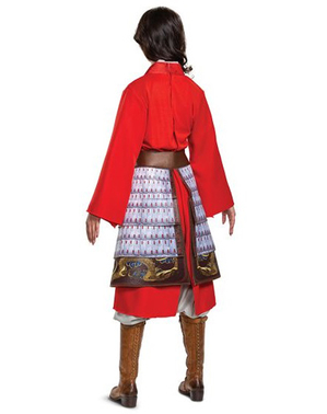 Rødt Mulan Kostume