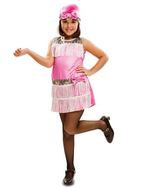 Costum de Charleston roz pentru fată