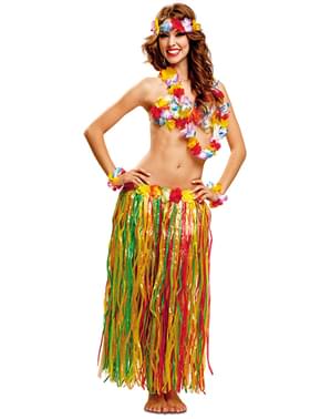 Disfraz de hawaiana. Faldas y complementos. Aloha! |