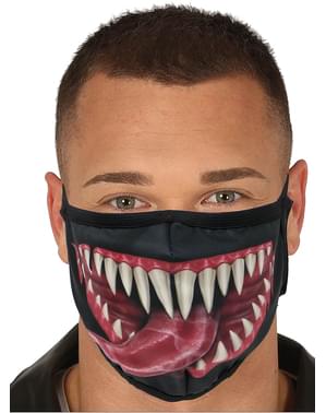 Black Spiderman Face Mask for Adults