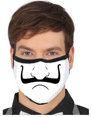 Mascarilla nariz con bigote para adulto