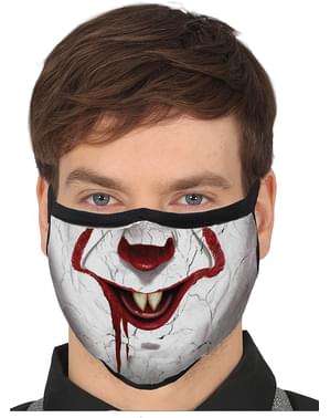 Mördar clown ansiktsmask för vuxna