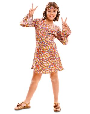Disfraz de hippie psicodélica para niña