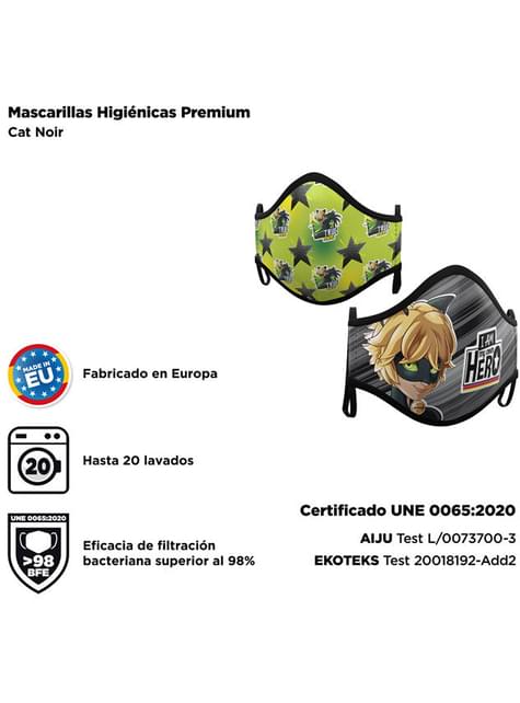 Máscara de Gato Noir infantil (2 unidades) - As Aventuras de Ladybug