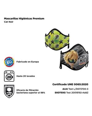Máscara de Gato Noir para adulto (2 unidades) - As Aventuras de Ladybug