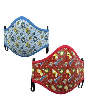 Super Zings Red and Blue Face Mask for Kids (2 pack)